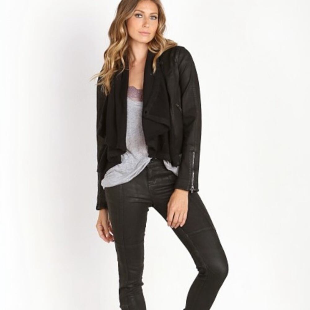 Free People Black Jean Jacket